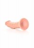 Cielisty zakrzywiony penis dildo na przyssawce  20 cm